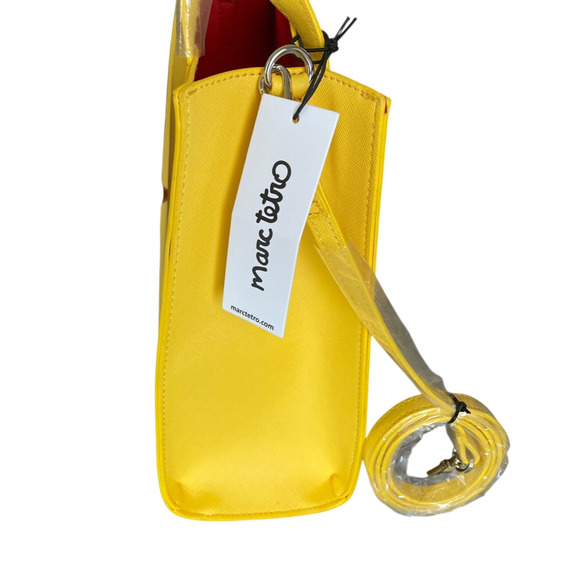 MARC TETRO Dachshund Yellow Mini Lunch Tote Shoulder Handbag Dog Lover Purse NWT - Picture 5 of 10